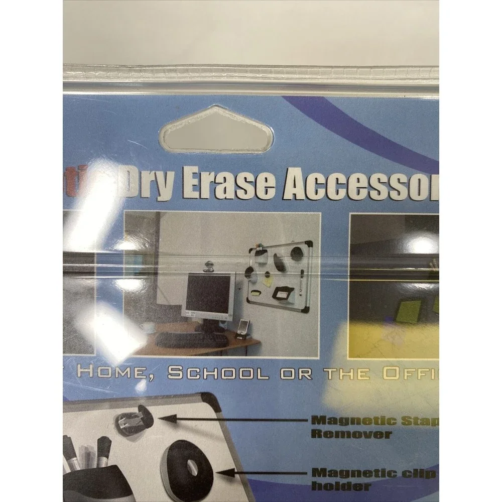 Magnetico Office Work School Locker 4 pc Magnetic Dry Erase Accessories Kit